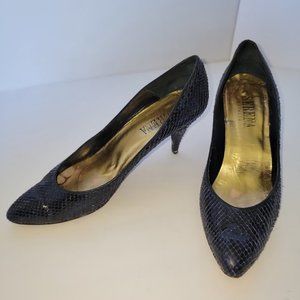 Serena Pumps Heels Size 9 snake skin print Black